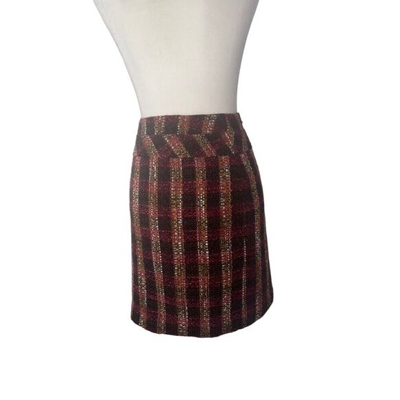 Loft Ann Taylor Vintage Plaid Tweed Pencil Skirt - Picture 3 of 4